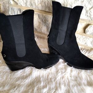 Cole Haan suede black booty